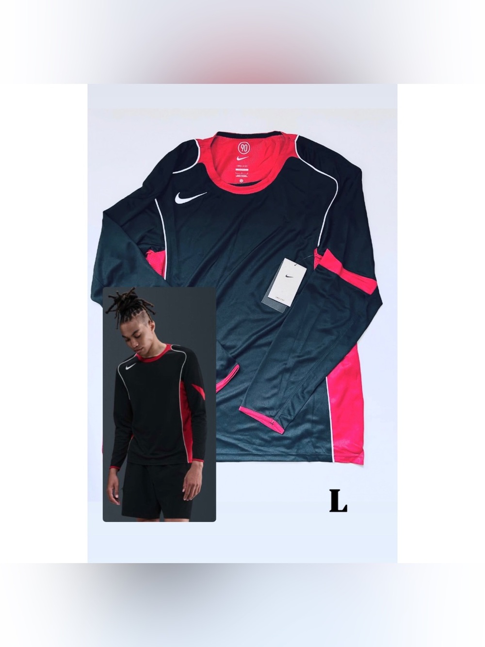 Nike Total 90 Dri-FIT Long-Sleeve Soccer Top Men’s Size L